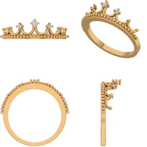 Concetta Diamond Crown Ring